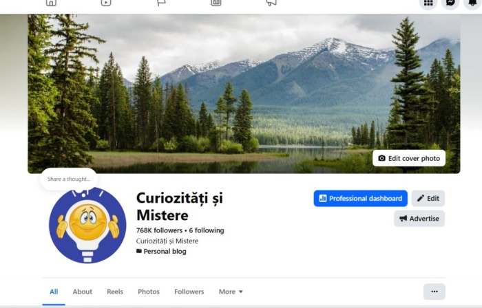 Pagina de facebook 765K