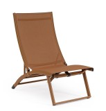Set 2 fotolii gradina recliner maro pecan Taylor 53x166.5x90 cm