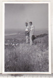 Bnk foto Defileul Muresului vazut de pe deal la Lipova - 1966, Alb-Negru, Romania de la 1950, Natura