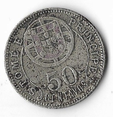 Moneda 50 centavos 1929 - Sao Tome e Principe