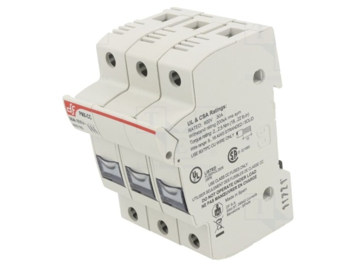 Clemă siguranțe DIN 30A IP20