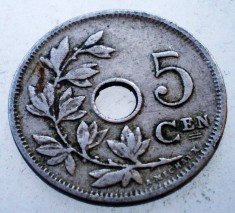 7.396 BELGIA 5 CENTIMES 1910 BELGIE foto