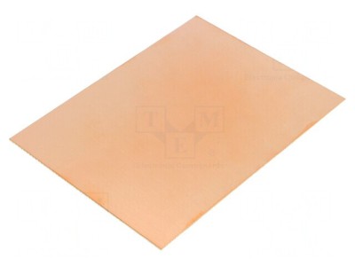 Placă Laminată FR4 Epoxidică 2mm 100x75mm Două Fețe foto