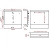 Cutie Postala Otel Antracit cu Suport Ziare, Protectie Intemperii, Fanta Mare, 30.5x8.5x33.5cm + 2 Chei si Accesorii Montaj