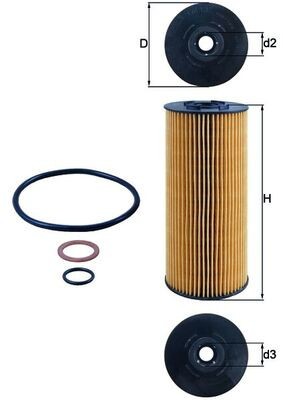 MAHLE OX 137D2 Filtru ulei foto