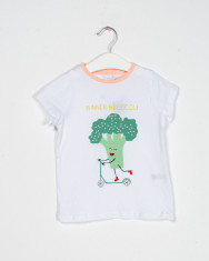 Tricou din bumbac cu imprimeu pentru fete 22MUR01034 foto