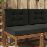 vidaXL Perna pentru canapea de exterior 2 pcs Negru Poliester 900734