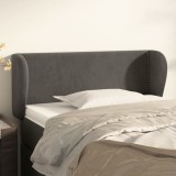 VidaXL Tăblie de pat cu aripioare gri &icirc;nchis 103x23x78/88 cm catifea