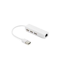 Cablu adaptor USB 2.0 la RJ45 retea Ethernet 100Mbps +HUB 3x USB 2.0 Well