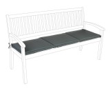 Cumpara ieftin Perna banca gradina, terasa poliester gri charcoal Poly 153x48x3h