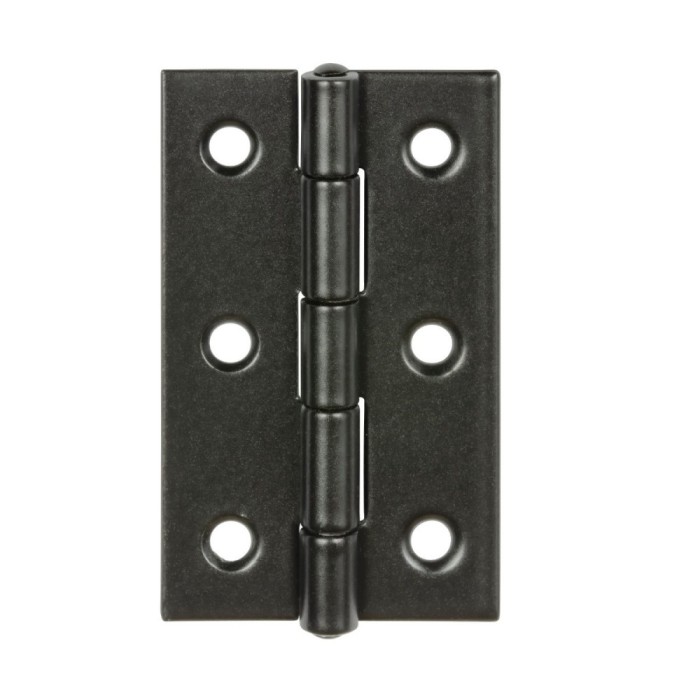 Balama cu aripi plane, pentru mobila, din otel, negru, Vormann, 80 x 41 mm