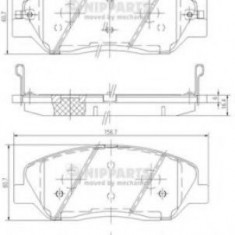 Set placute frana,frana disc HYUNDAI SANTA FE II (CM) (2005 - 2012) NIPPARTS N3605051