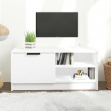 Comodă TV, alb, 80x35x36,5 cm, lemn prelucrat, vidaXL