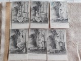 LOT CARTI POSTALE PERIOADA INTERBELICA, 5+1, TOATE CIRCULATE