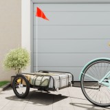 VidaXL Remorcă de bicicletă, negru, 126x63x34 cm, fier