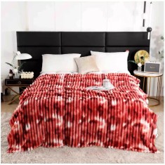 Patura Cocolino Gofrata Pentru Pat Dublu, Rosu Model - JO928