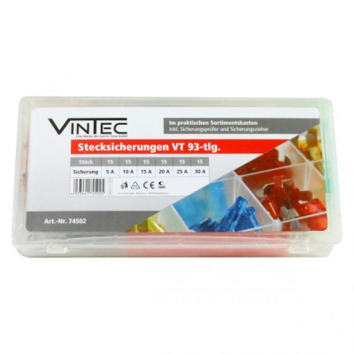 Set sigurante auto plate Vintec 74502, 93 piese foto