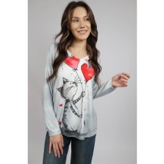 BLUZA SOFT CU MANECA LUNGA GULER V CAT LOVE TALIE UNICA Multicolora