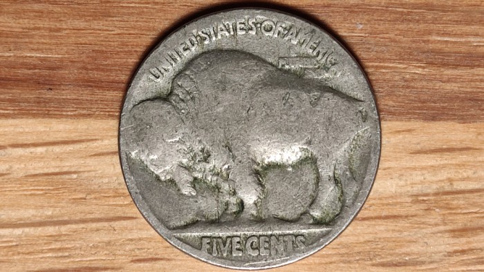 SUA USA 5 Cents &quot;Buffalo Nickel&quot; - moneda de colectie - Bizon / Indian