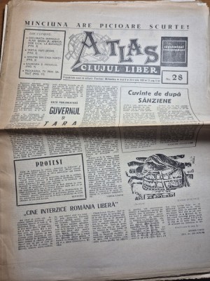 ziarul atlas clujul liber 29 iunie - 6 iulie 1990 foto