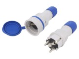 Conector AC 2P PE 250VAC 16A