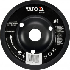 Disc circular depresat raspel pentru lemn 125x22.2 mm tip 1 YATO