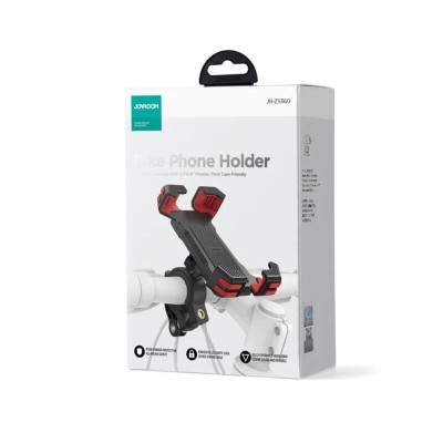 Suport telefon ghidon bicicleta, compatibil 4.7-6.8 inch, prindere in 4 puncte - JR-ZS360, Negru foto