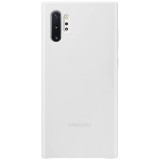 Husa Piele Samsung Galaxy Note 10+ N975 / Note 10+ 5G N976, Leather Cover, Alba EF-VN975LWEGWW