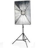 Cumpara ieftin Kit lumina continua foto video lampa cu 4 becuri+ softbox 60X90cm + stativ+ 4 becuri, Generic