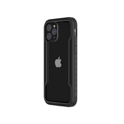 Husa Cover TPU AmazingThing Military Drop pentru iPhone 12 Pro Max Transparent Rama Negru foto