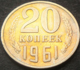 Cumpara ieftin Moneda 20 COPEICI - RUSIA, anul 1961 * Cod 1514, Europa