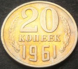 Cumpara ieftin Moneda 20 COPEICI - RUSIA, anul 1961 * Cod 1514, Europa