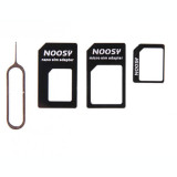 4 in 1 adaptoare SIM Micro-SIM Nano-SIM si cheie cu pin Culoare Negru