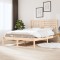 vidaXL Cadru de pat dublu, 135x190 cm, lemn masiv de pin 3100998