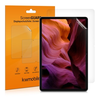 Set 2 Folii de protectie pentru tableta Samsung Galaxy Tab S7 FE , Kwmobile, Transparent, Plastic, 55382.1 foto