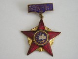 M3 L 41 - Insigna - tematica comunism - Fruntas in intrecerea socialista - 1964, Romania de la 1950