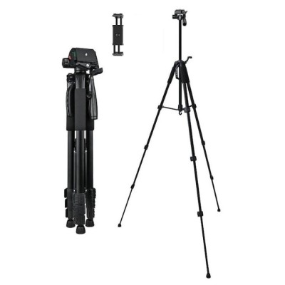 Trepied foto universal cu suport de telefon, pentru camere, GoPro, telefon, filet 1 4, inaltime maxima 180 cm foto