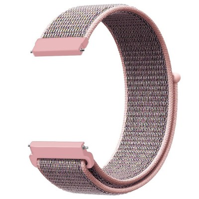 Curea material textil, compatibila Withings Steel HR 40mm, telescoape Quick Release, Light Pink foto