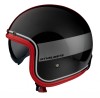 Casca open face pentru scuter - motocicleta MT Le Mans 2 SV Tant A5 negru/rosu lucios (ochelari soare integrati) XS (53/54cm)