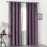 Draperie din catifea cu inele crom, Madison, 250x225 cm, densitate 700 g/ml, Mauve, 1 buc