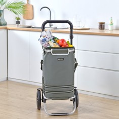 Carucior cu roti pentru cumparaturi Namborn aluminiu gri inchis [en.casa] HausGarden Leisure foto