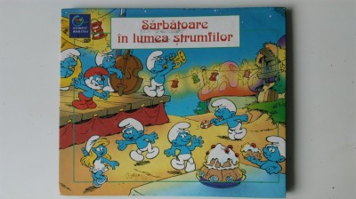 Sarbatoare in lumea strumfilor (cu decupaje-scenete 3D in interior) (5+1)5 foto