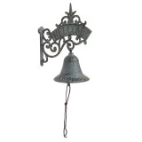 Cumpara ieftin Clopot metalic Gold Green 25 cm, Inart