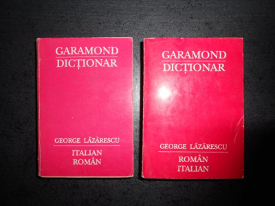 GEORGE LAZARESCU - DICTIONAR ITALIAN-ROMAN / ROMAN-ITALIAN format mic 11 x 8 cm foto