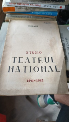 PROGRAM TEATRUL NATIONAL, SALA STUDIO, STAGIUNEA 1941-1942, LUNA IANUARIE foto