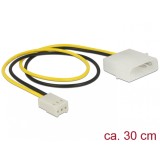 Cablu de alimentare Molex la ventilator 3 pini T-M 30cm, Delock 83659
