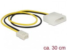 Cablu de alimentare Molex la ventilator 3 pini T-M 30cm, Delock 83659