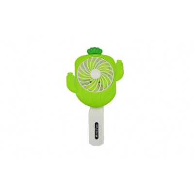 Mini ventilator portabil, de mana, cu incarcare USB, forma cactus, verde foto