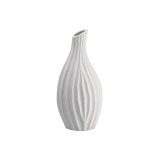 Cumpara ieftin Vaza flori ceramica alba Tribeca 20 x 16 x 42 cm