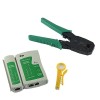Set testare cablu de retea LAN, RJ,11,RJ 45,include tester,cleste de sertizare si cutit, Iso Trade